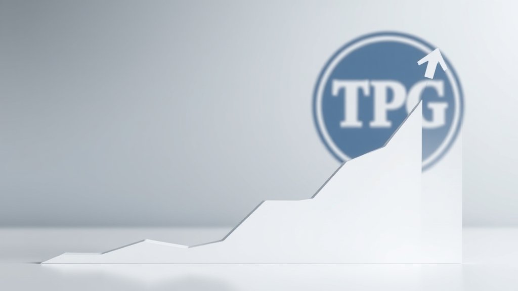 A professional graph showing the growth of IIFL Capital with a subtle image of TPG logo in the background, symbolizing a potential partnership.