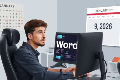 A person sitting in front of a computer, looking puzzled while playing the Wordle game, with a calendar in the background showing the date January 9, 2026.