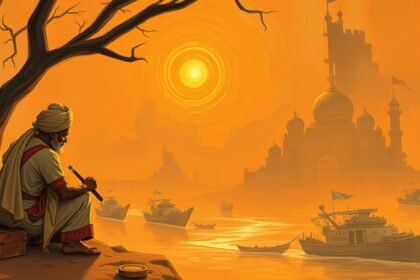 टिलक वर्मा की तस्वीर, जो क्रिकेट के मैदान पर बल्लेबाजी करते हुए है, और उनके चेहरे पर दृढ़ संकल्प और एकाग्रता की भावना है।