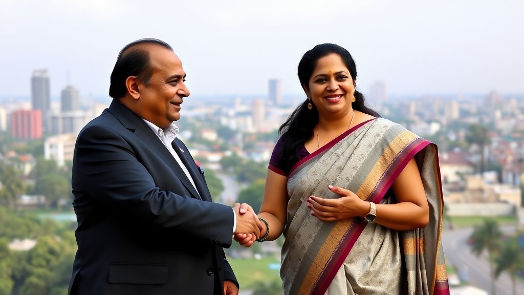 An image of Ajit Pawar and Supriya Sule sharing the stage, with a cityscape of Pune in the background, highlighting the themes of traffic relief and hi-tech healthcare services