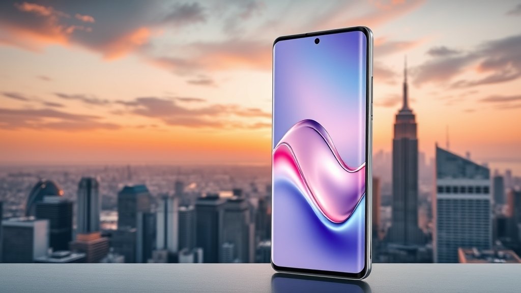 A high-quality image of the Samsung Galaxy S26 Ultra smartphone with a cityscape background, highlighting its sleek design and advanced features.