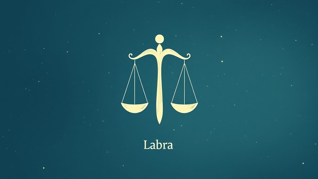 A serene and peaceful illustration of the Libra zodiac sign with a subtle background of stars and a gentle, soothing color palette, conveying a sense of balance and harmony.