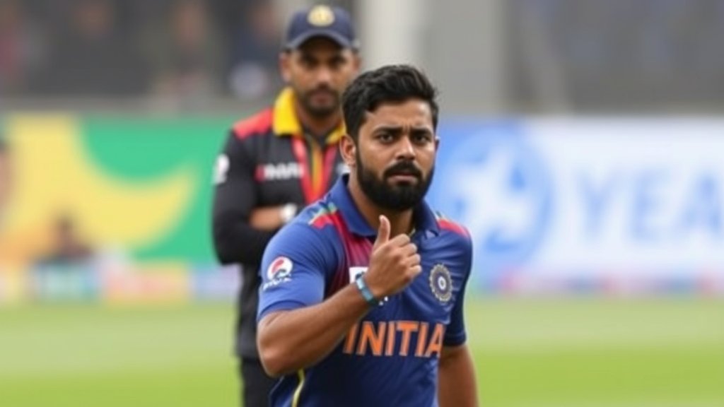 A photo of Rohit Sharma in action on a cricket field with a coach in the background, with a subtle expression of disagreement or concern on their faces.