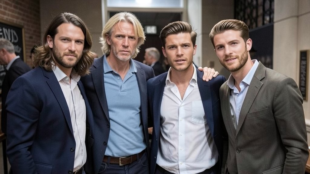 A photo of the Beckham family together, with a subtle hint of tension or disagreement in the background, symbolizing the challenges of balancing personal and professional relationships.
