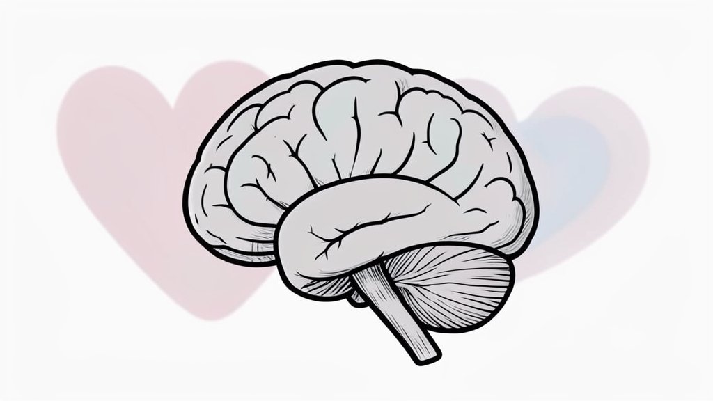An illustration of a human brain with a faint image of a heart in the background, symbolizing the link between atrial fibrillation and cognitive decline.