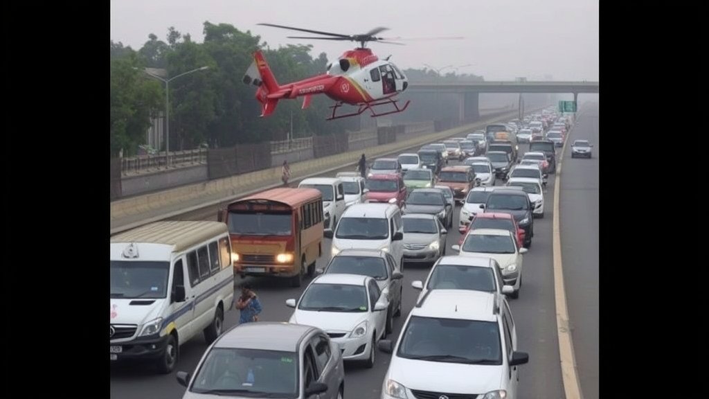 मुंबई-पुणे एक्सप्रेसवे पर यातायात जाम में फंसे उद्यमी
