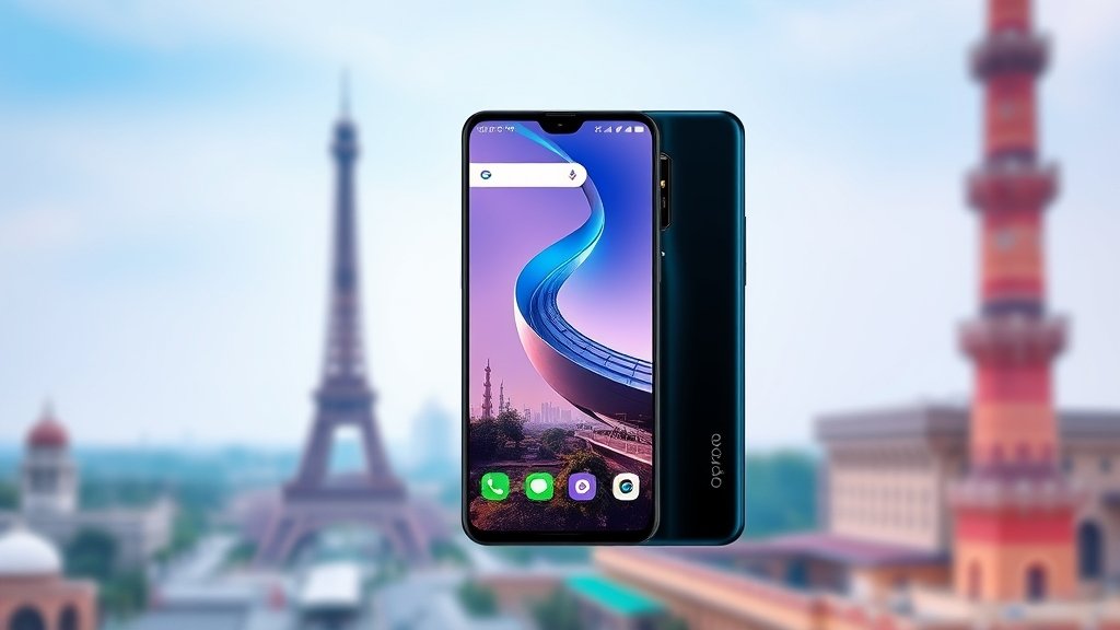 A high-quality image of the Oppo Find X9s smartphone with a blurred background of Indian cities or landmarks