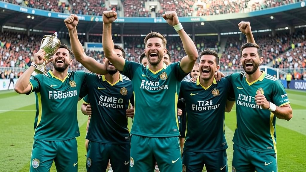 एक तस्वीर जिसमें इटली की क्रिकेट टीम टी20 विश्व कप में जीत का जश्न मना रही है