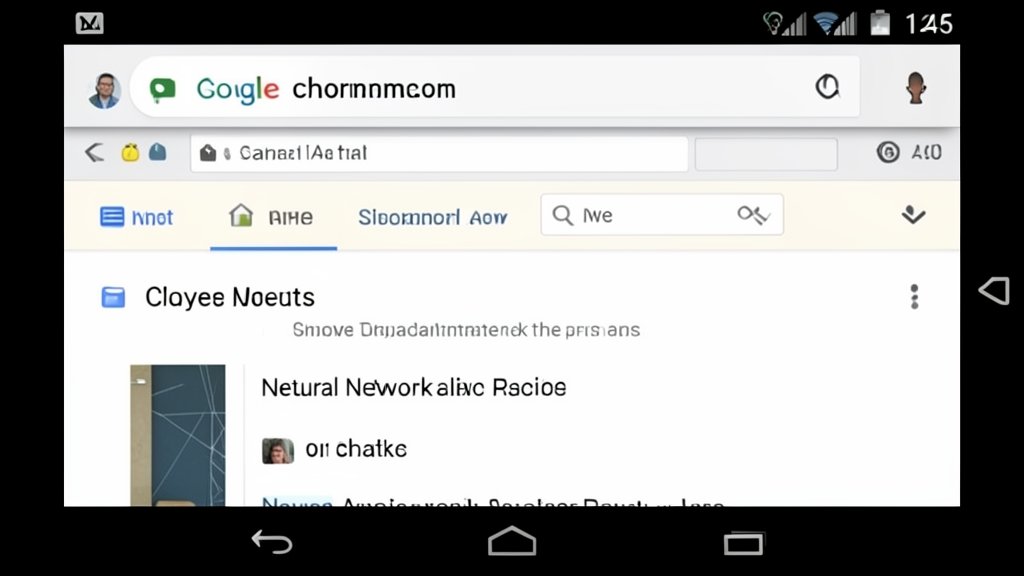 A screenshot of Google Chrome 146 beta on an Android device, with a neural network-based web page open and a sanitizer API icon visible in the address bar