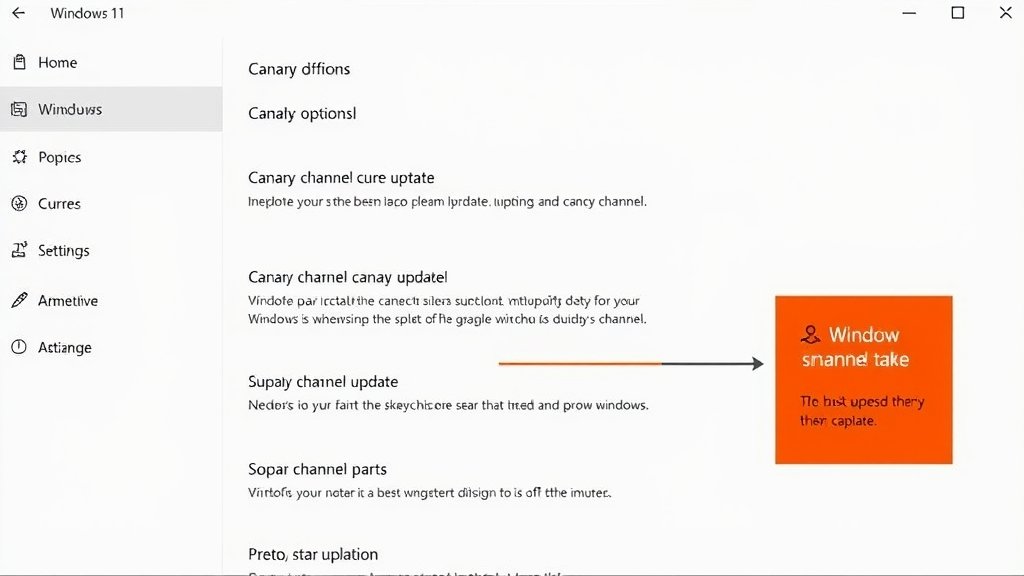 A screenshot of the Windows 11 settings page with the Canary channel update options, or a diagram illustrating the split of the Canary channel into two parts.