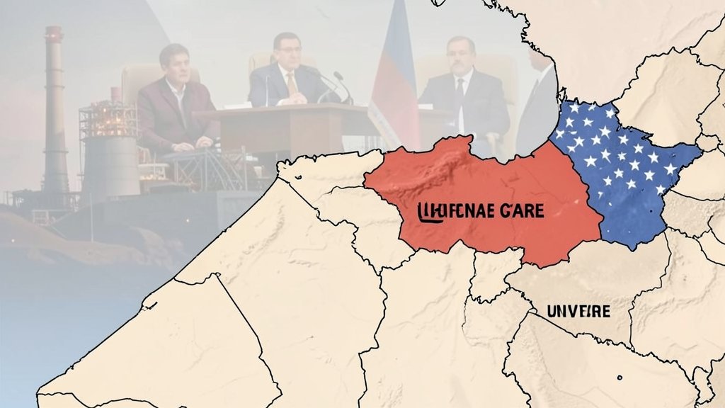 A serious-looking map of the Middle East with Iran and the United States highlighted, with a subtle background image of a nuclear power plant or a diplomatic meeting.