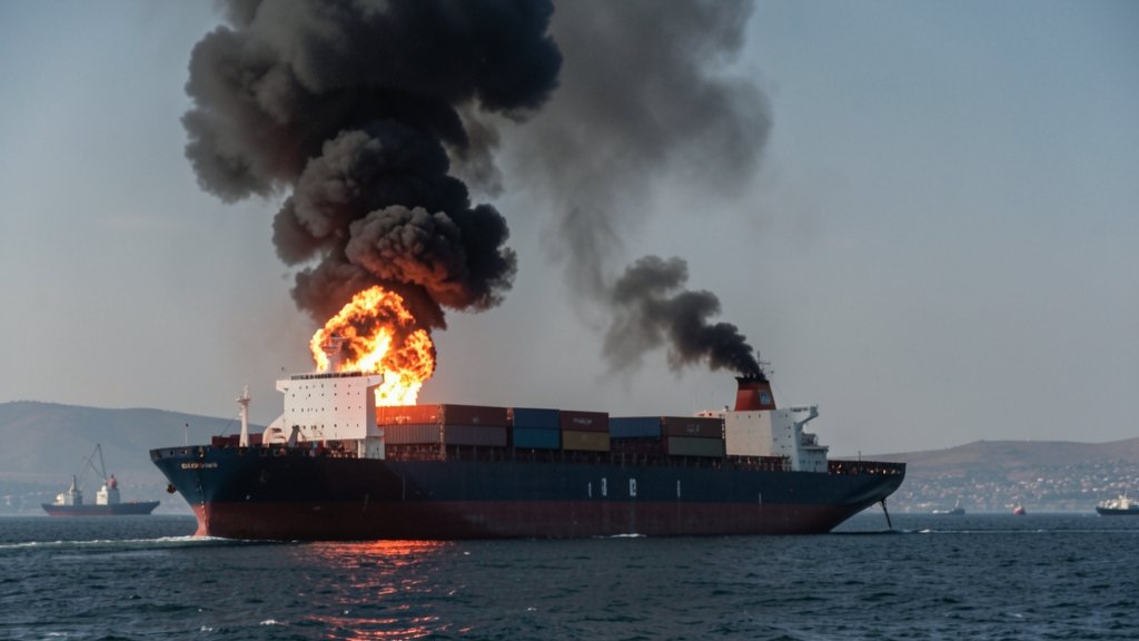 भारत की ओर जाने वाले थाई ध्वज वाले मालवाहक जहाज पर हॉर्मुज़ जलडमरूमध्य में हमला